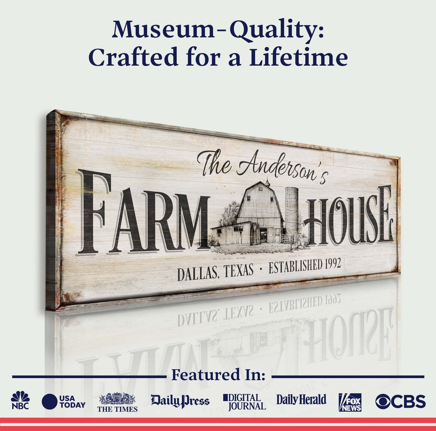 Personalized Rustic Farmhouse Sign