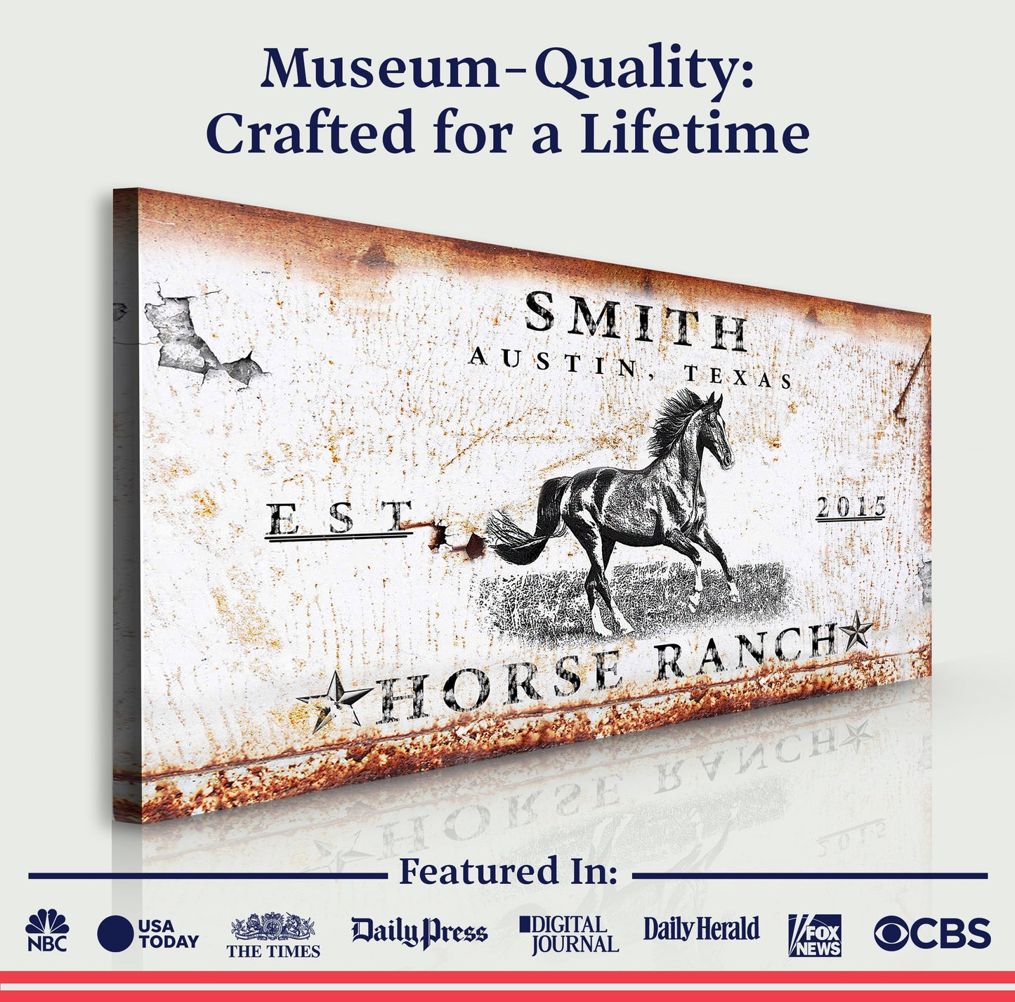 Rustic Horse Ranch Sign