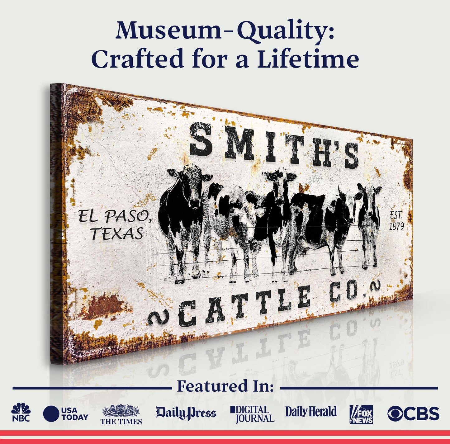 Personalized Cattle Sign II