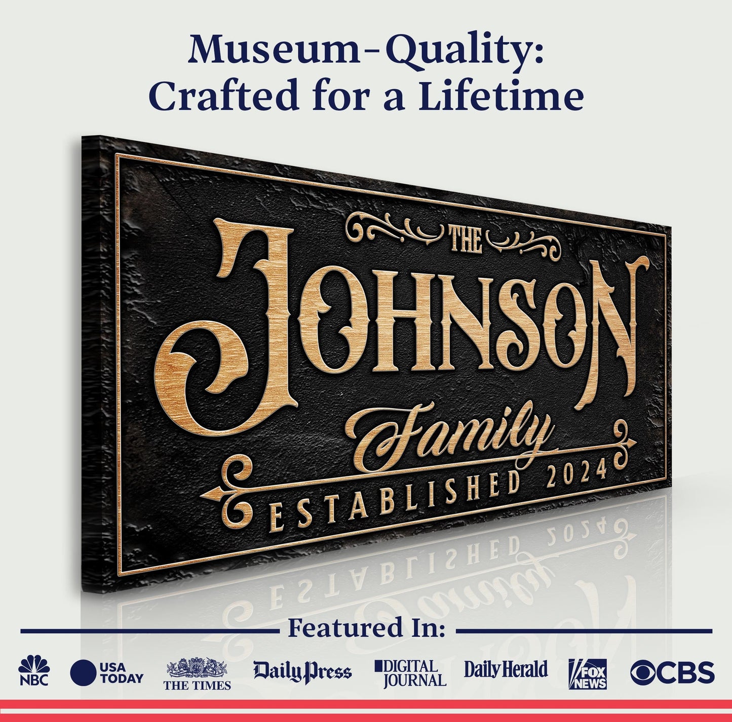 Personalized Family Sign X