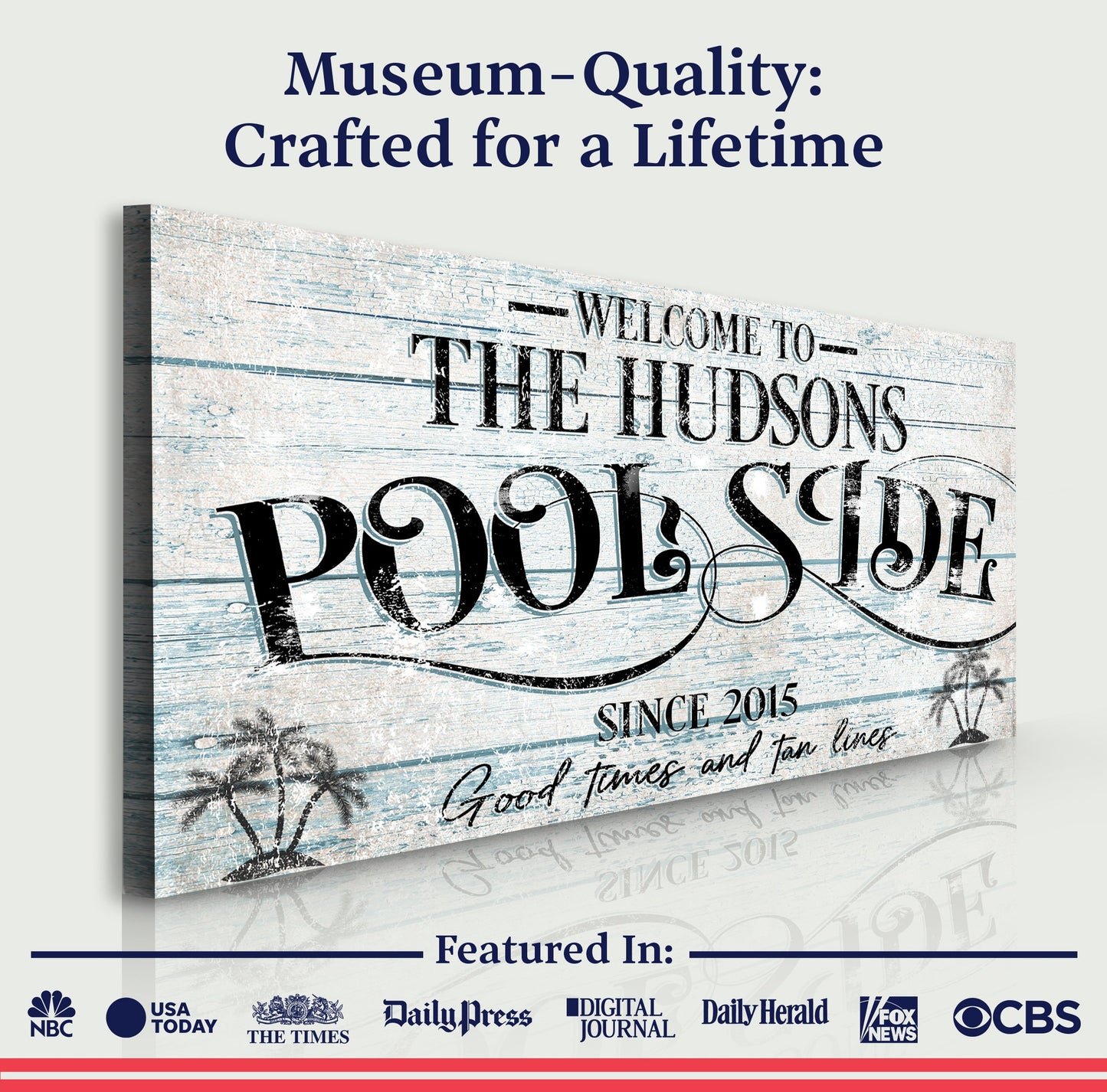 Personalized Poolside Sign II