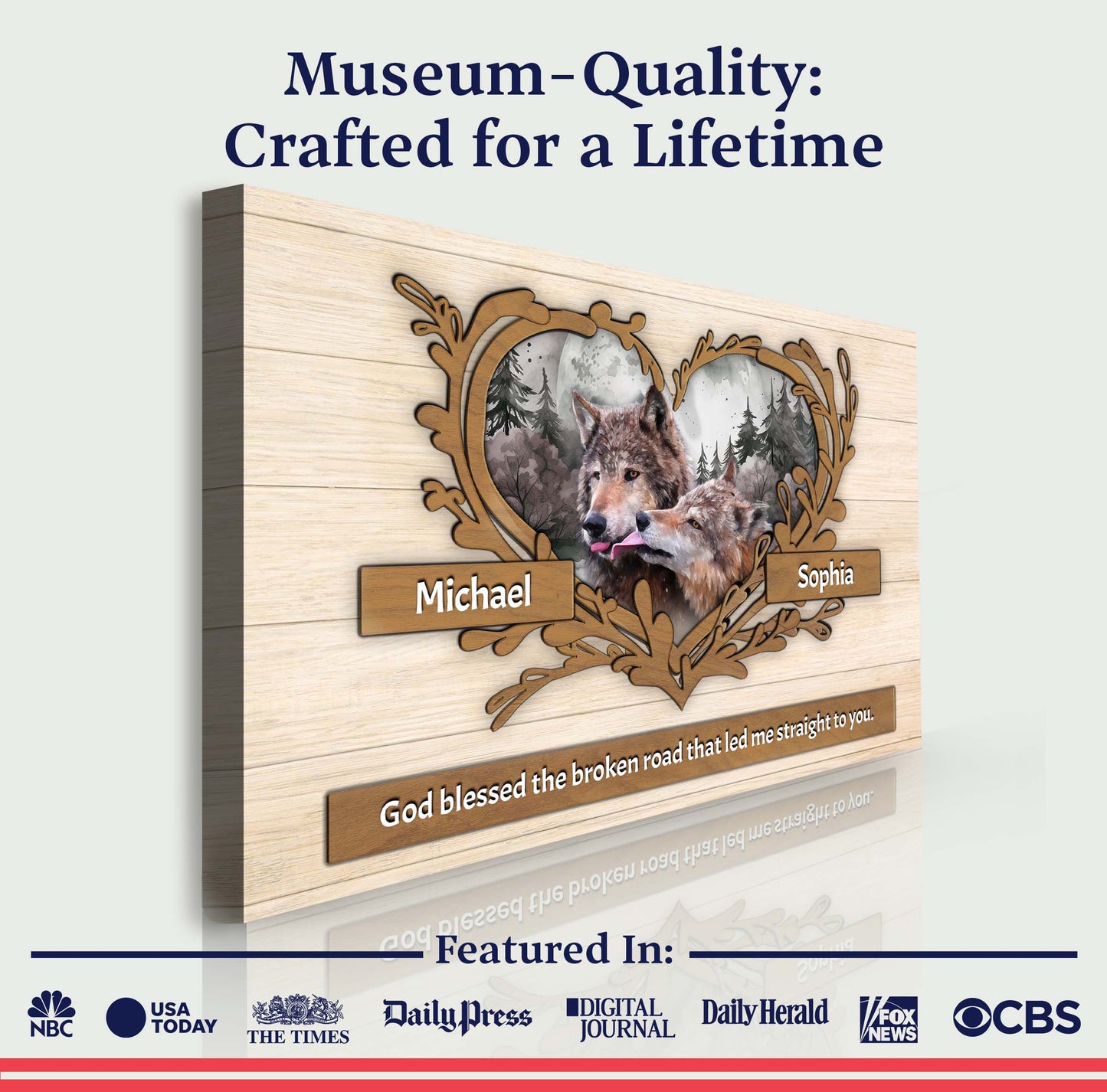 Couple Wolves Sign II