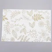 Single Rectangular PVC Table Mat with Leaf Print