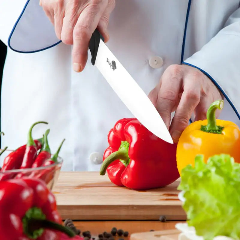 Five-Piece Standable White Zirconia Ceramic Knife Set