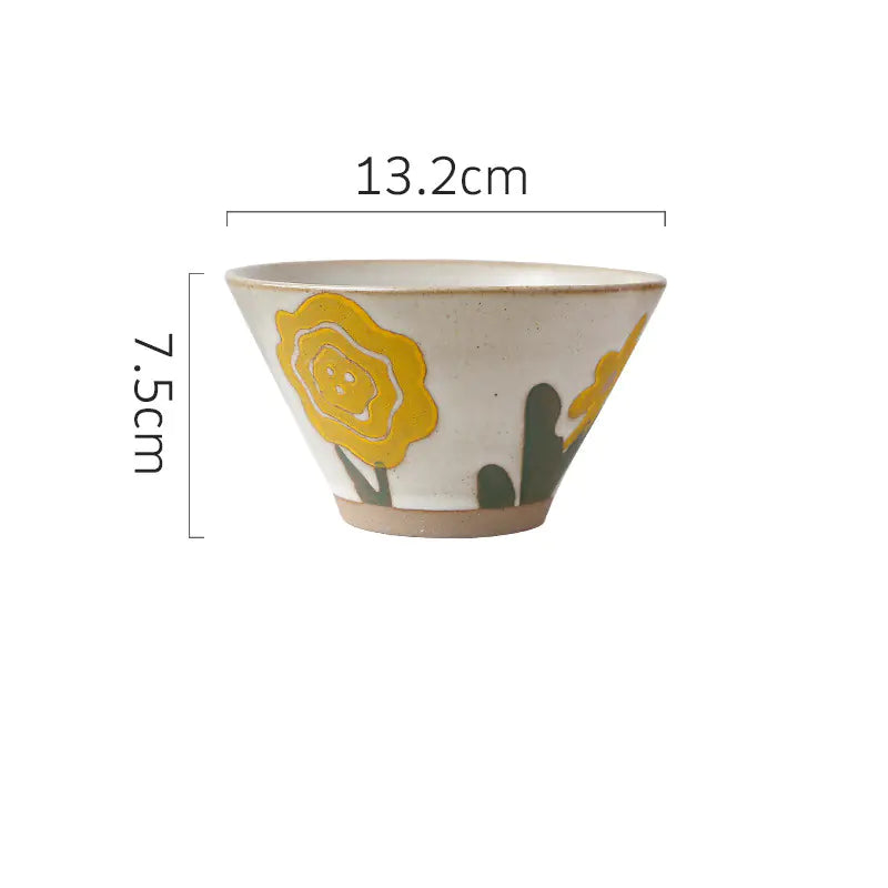 Hand-painted Ceramic Tableware with Countryside Flowers