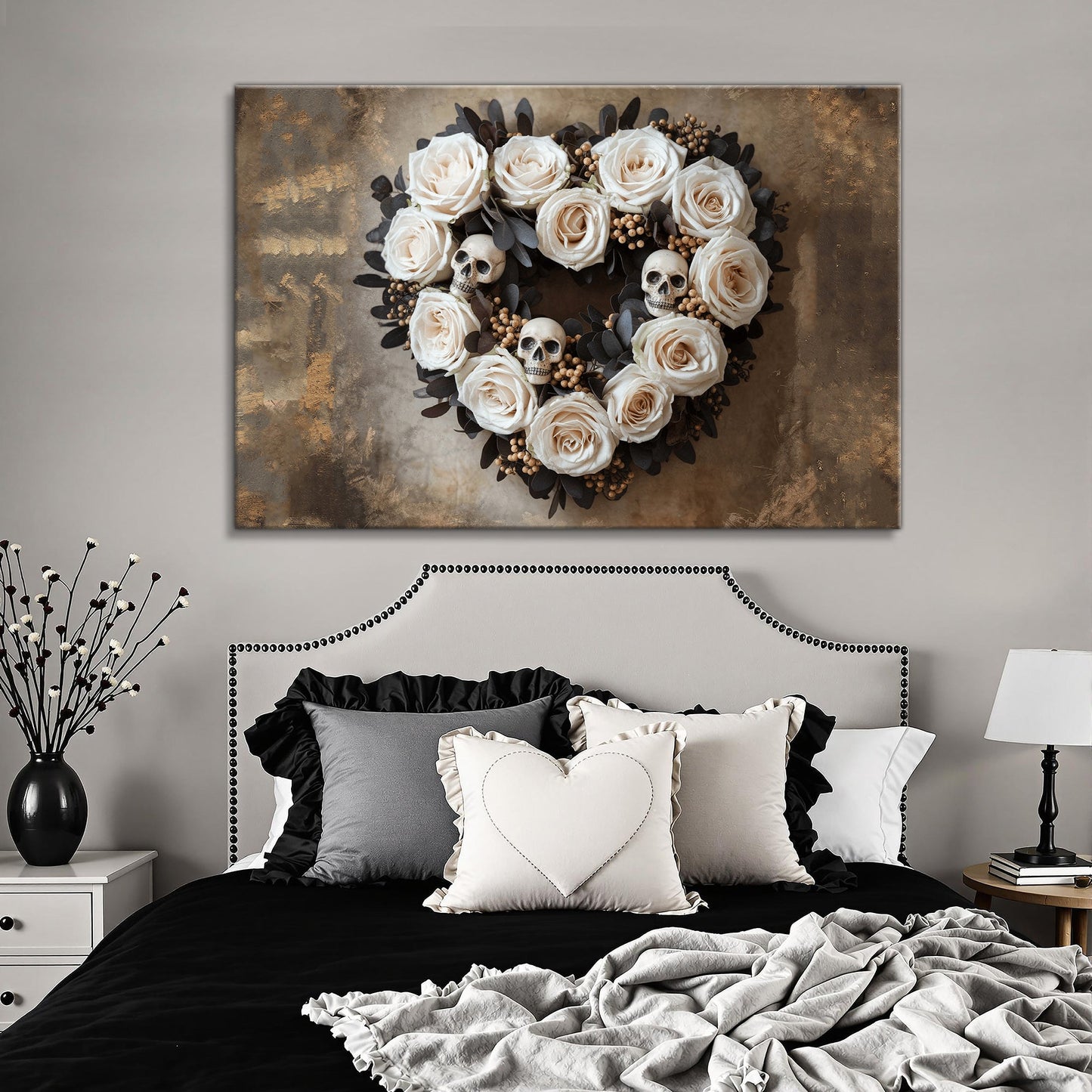 Skull and Flowers Wall Art IV