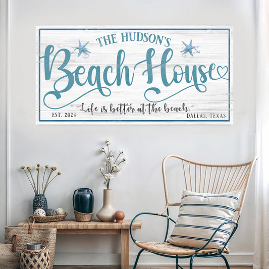 Personalized Beach House Sign II