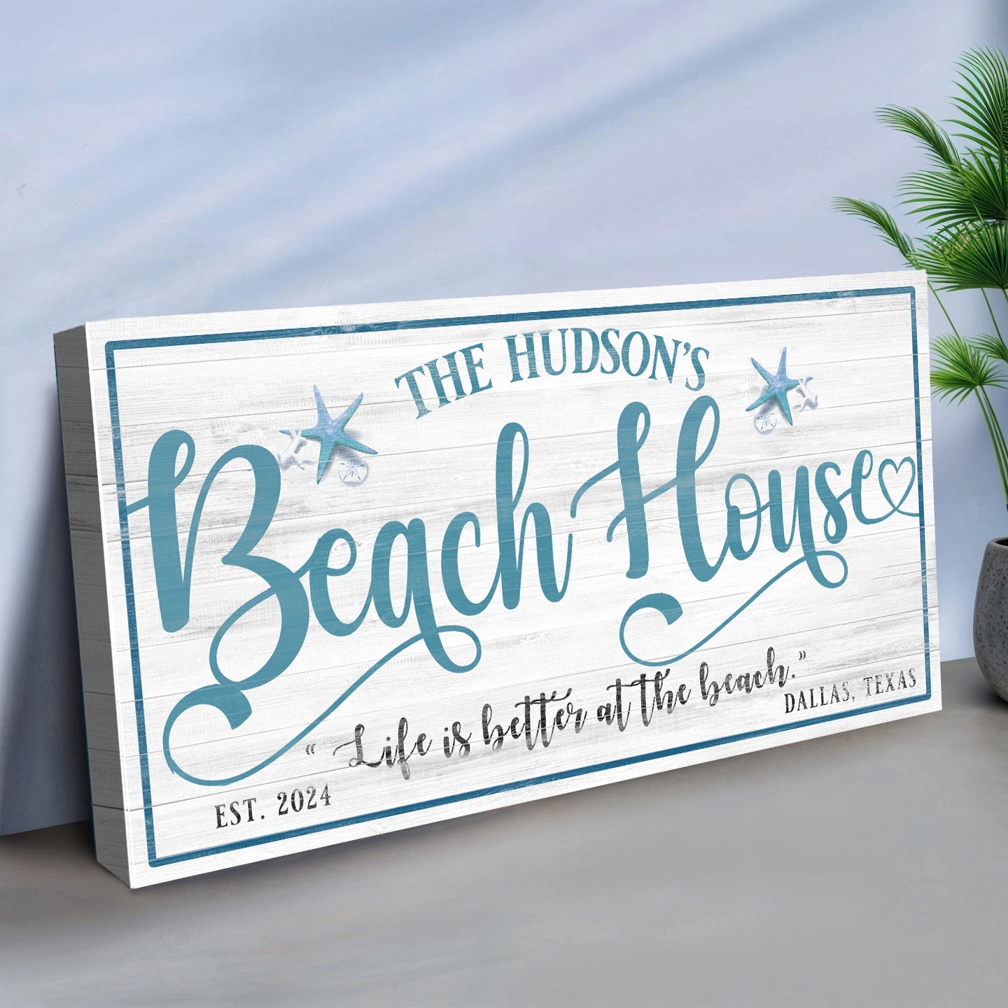 Personalized Beach House Sign II