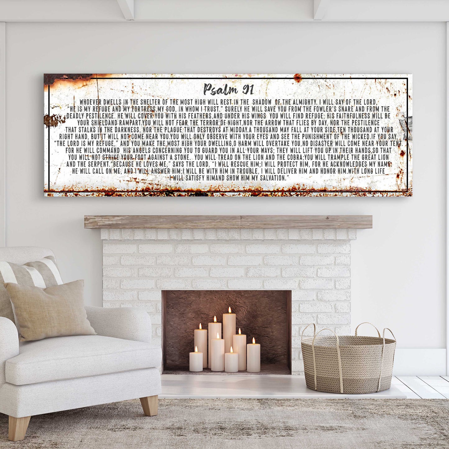 Psalm 91 - He Is My Refuge Sign