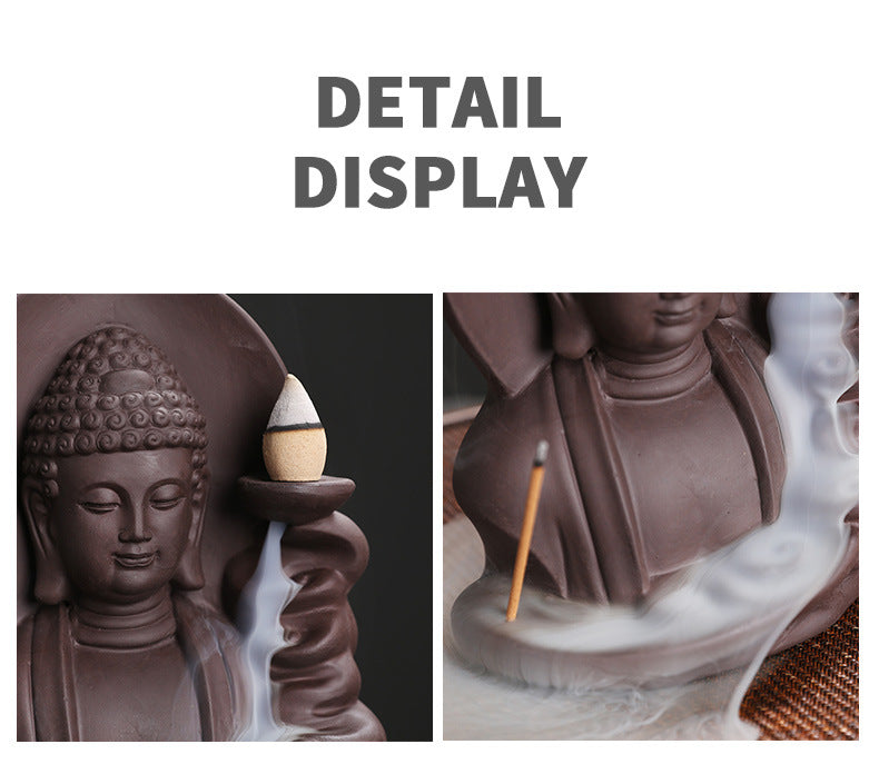 Serene Buddha Backflow Incense Burner