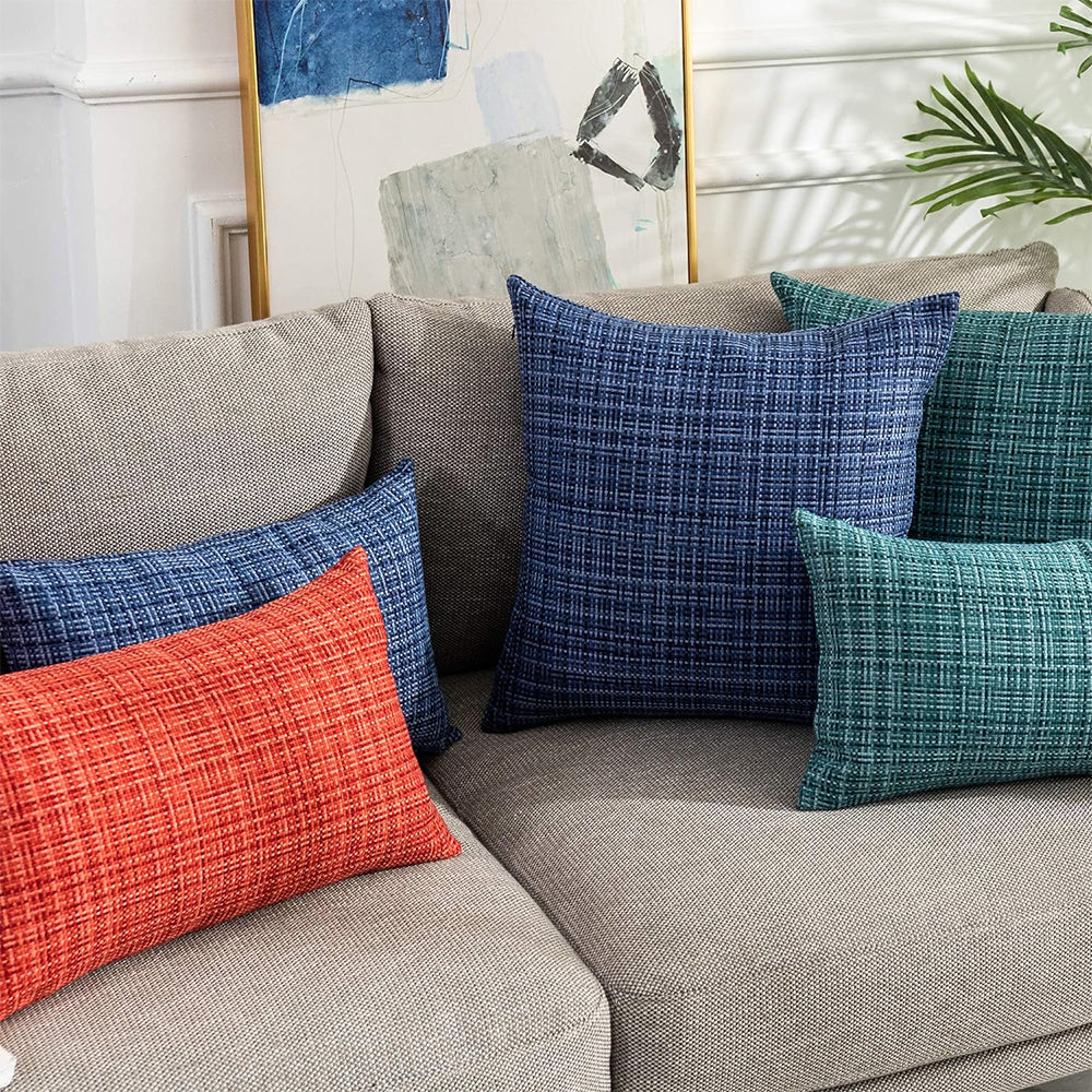 Solid Color Outdoor Waterproof Throw Pillow cover AND Insert  Square or Rectangle