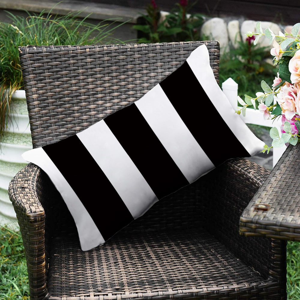 2 size options Stripes/Waving Outdoor Waterproof Pillow (With Insert) waterproof outdoor throw pillow, great for your outdoor furniture