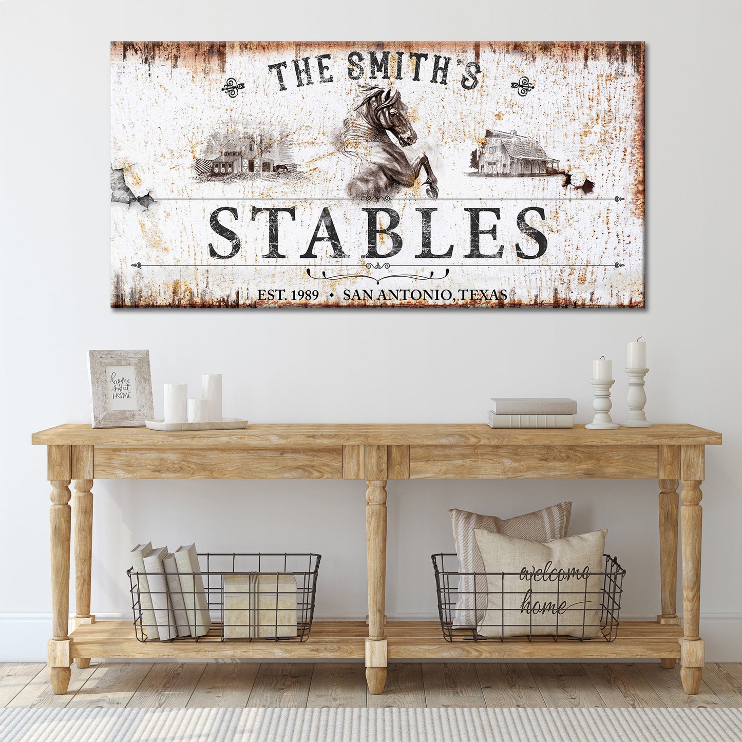 Rustic Stables Decor Sign