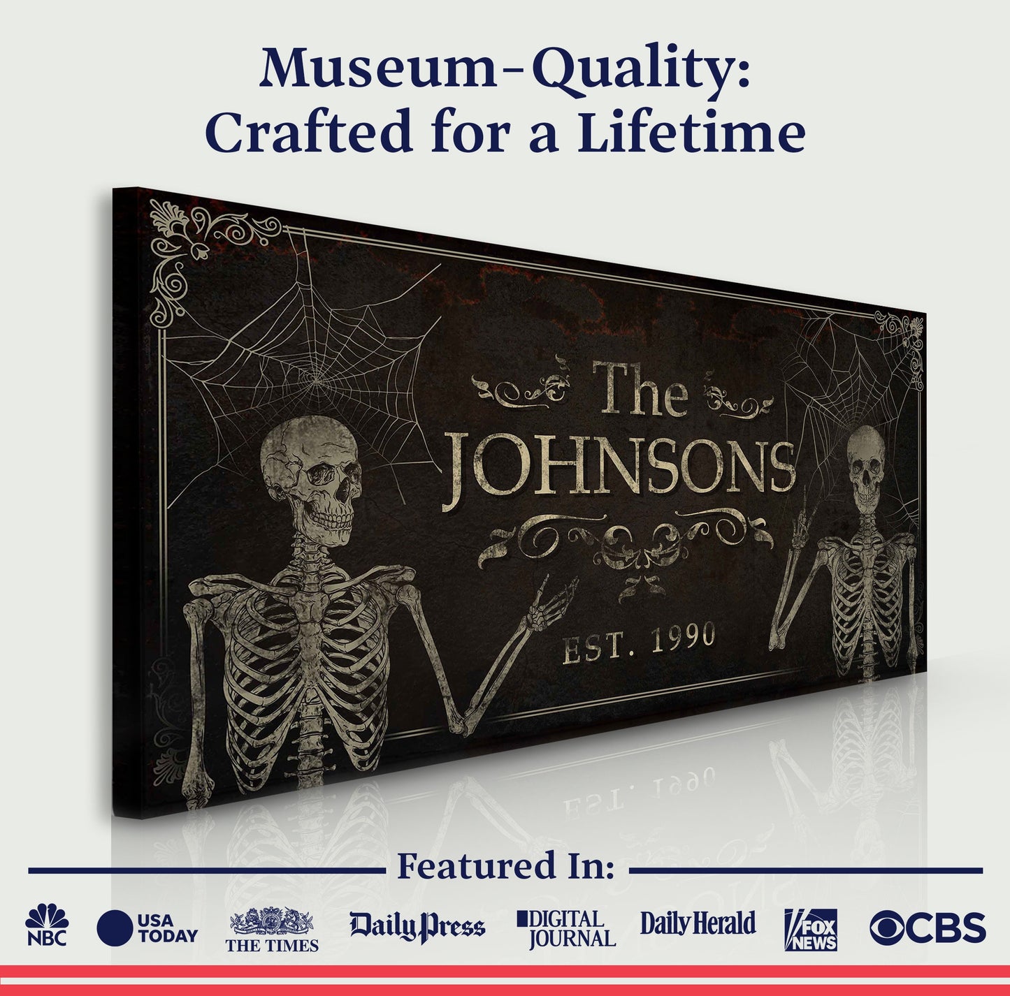 Gothic Family Sign - Personalized Gothic Decor - The Perfect Gothic Interior Design Gift