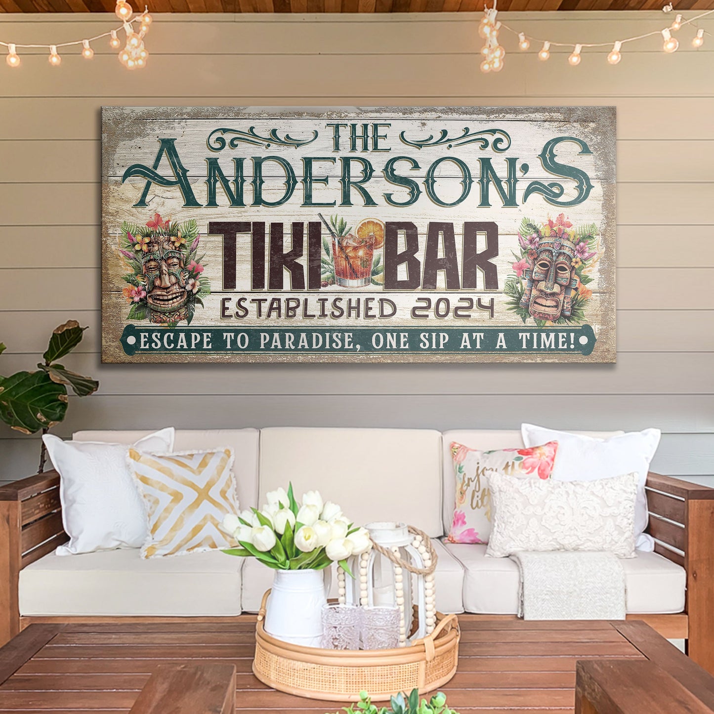 Personalized Tiki Bar Sign III