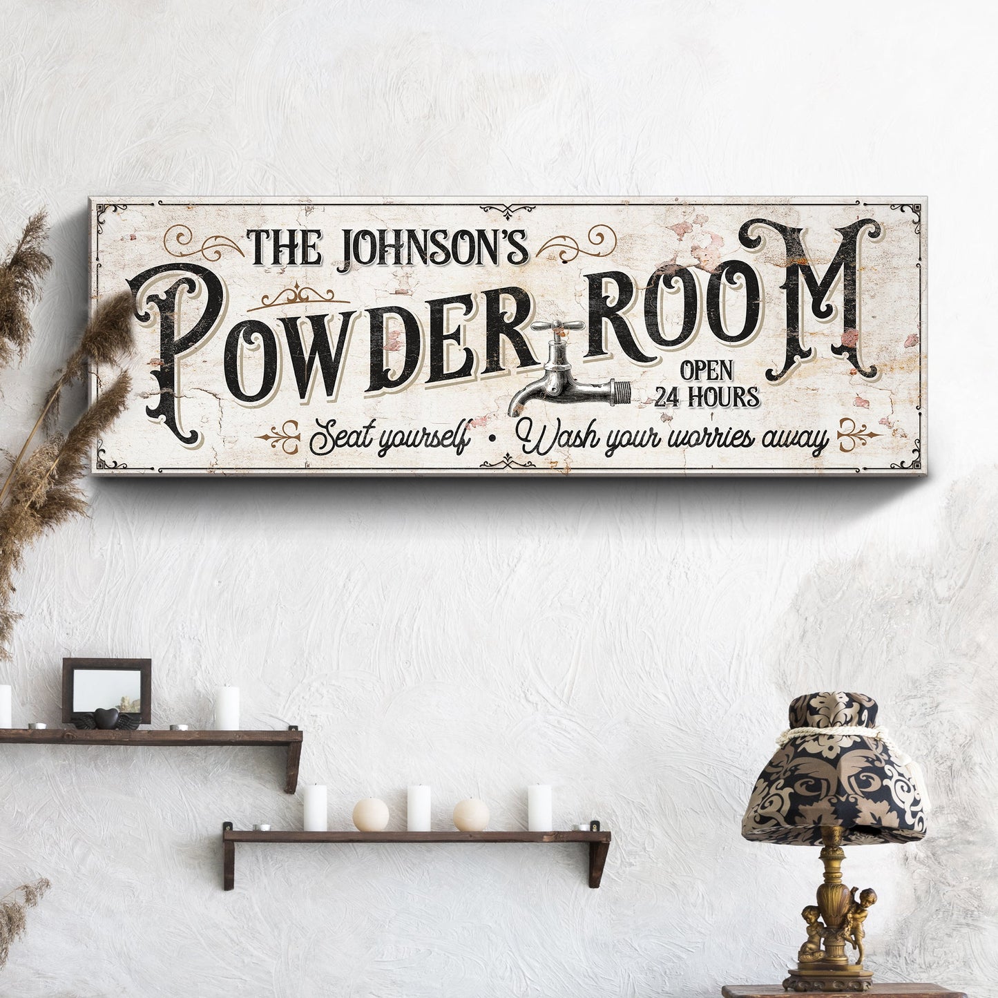 Personalized Powder Room Sign
