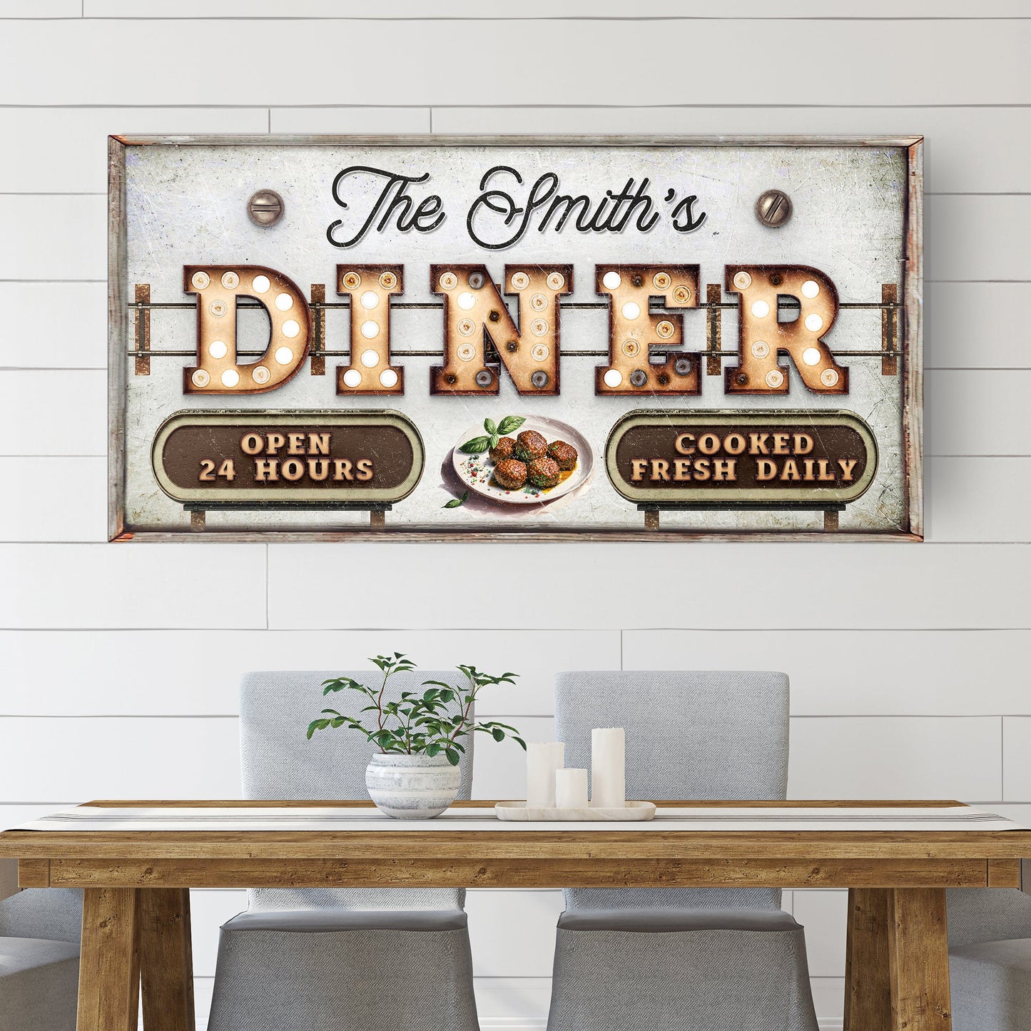 Personalized Vintage Diner Sign