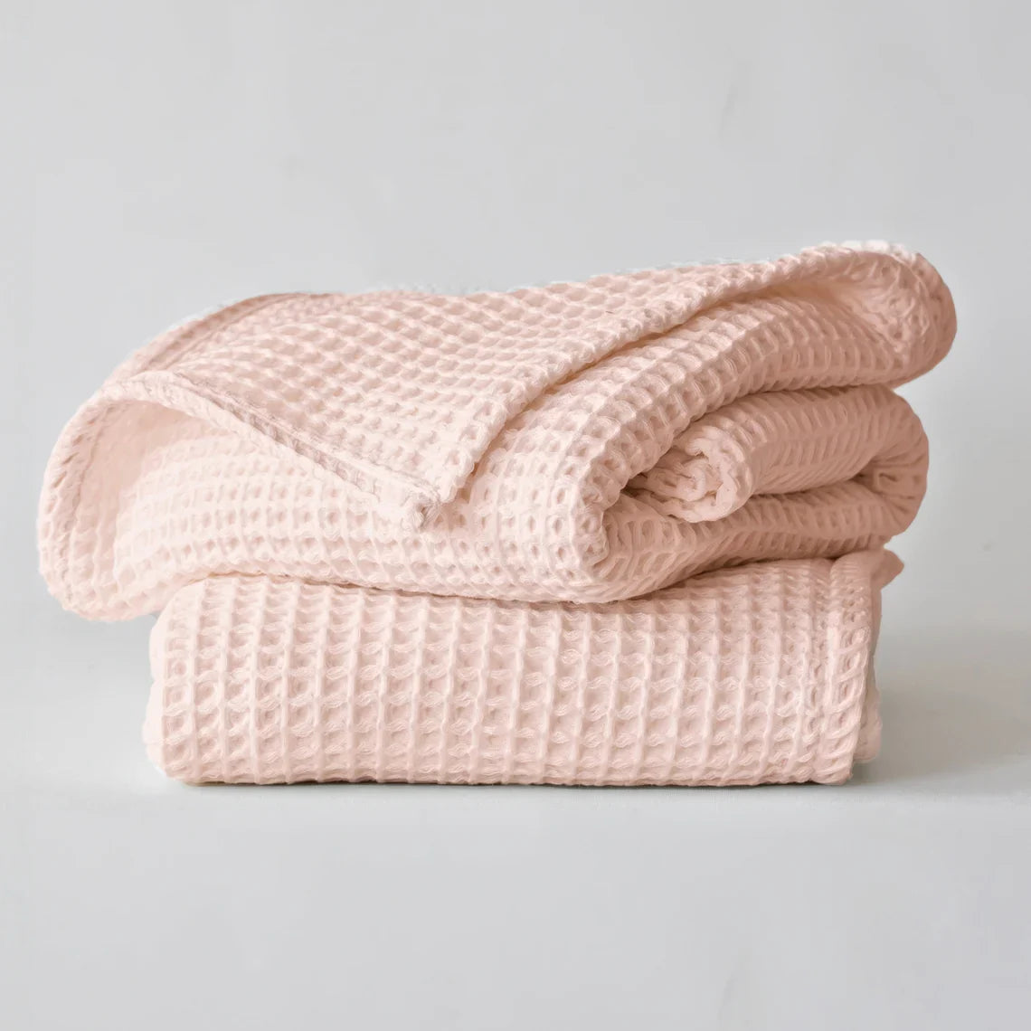 Chunky Waffle-Weave Turkish Organic-Cotton Blanket or Throw