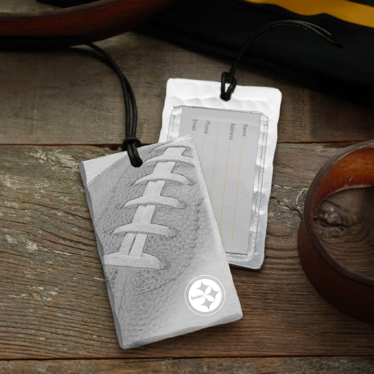 Pittsburgh Steelers Football Bag Tag