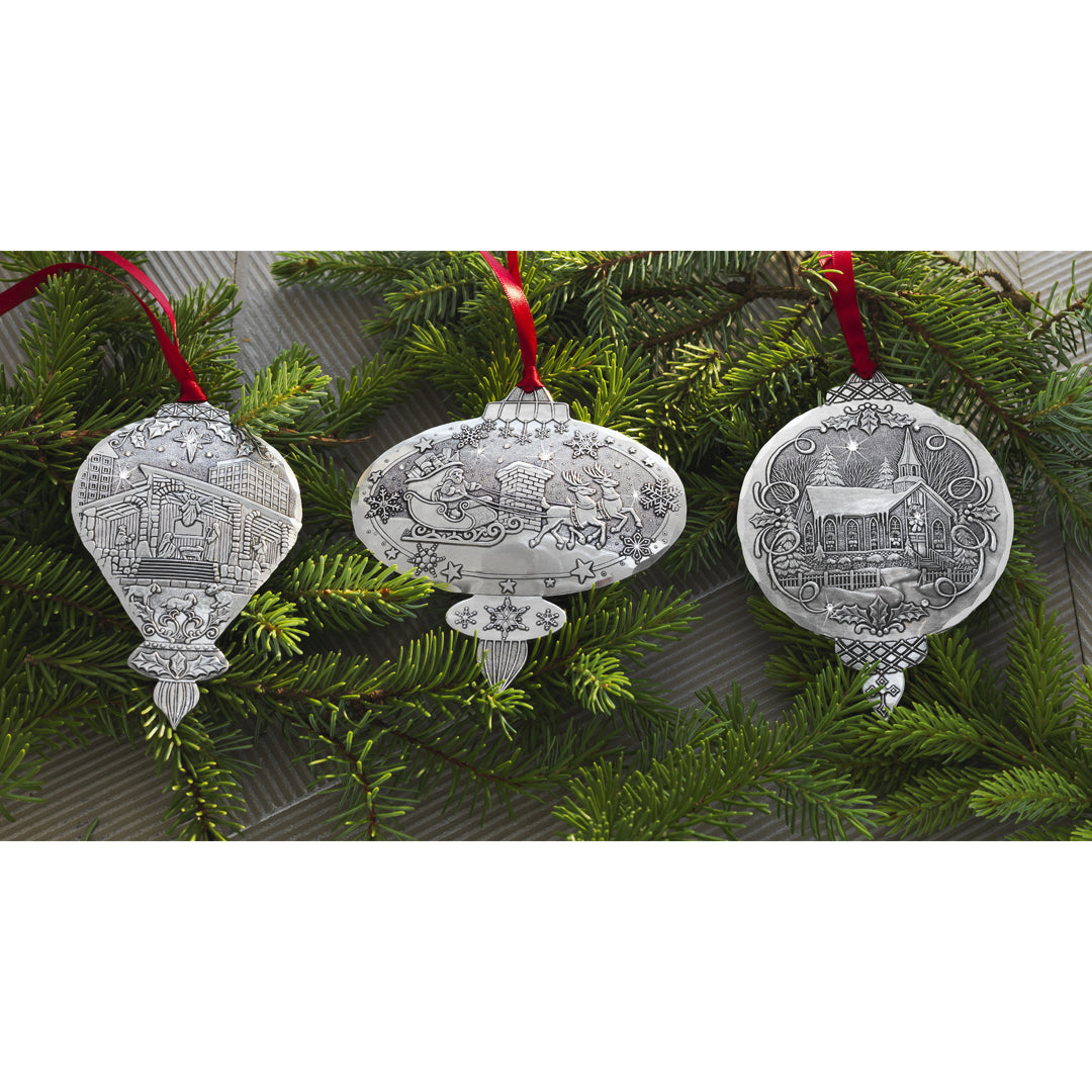 Portraits of Christmas 3-Piece Ornament Set