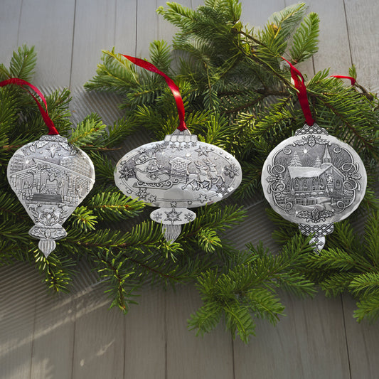 Portraits of Christmas 3-Piece Ornament Set
