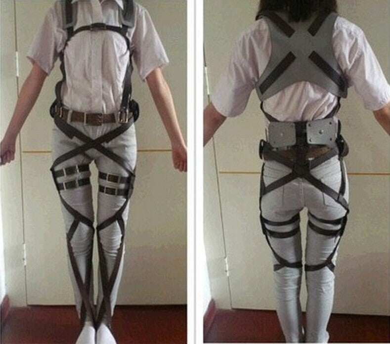 Attack on titan cosplay costume shingeki no kyojin recon corps mikasa ackerman harness belt hook