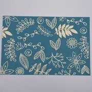 Single Rectangular PVC Table Mat with Leaf Print