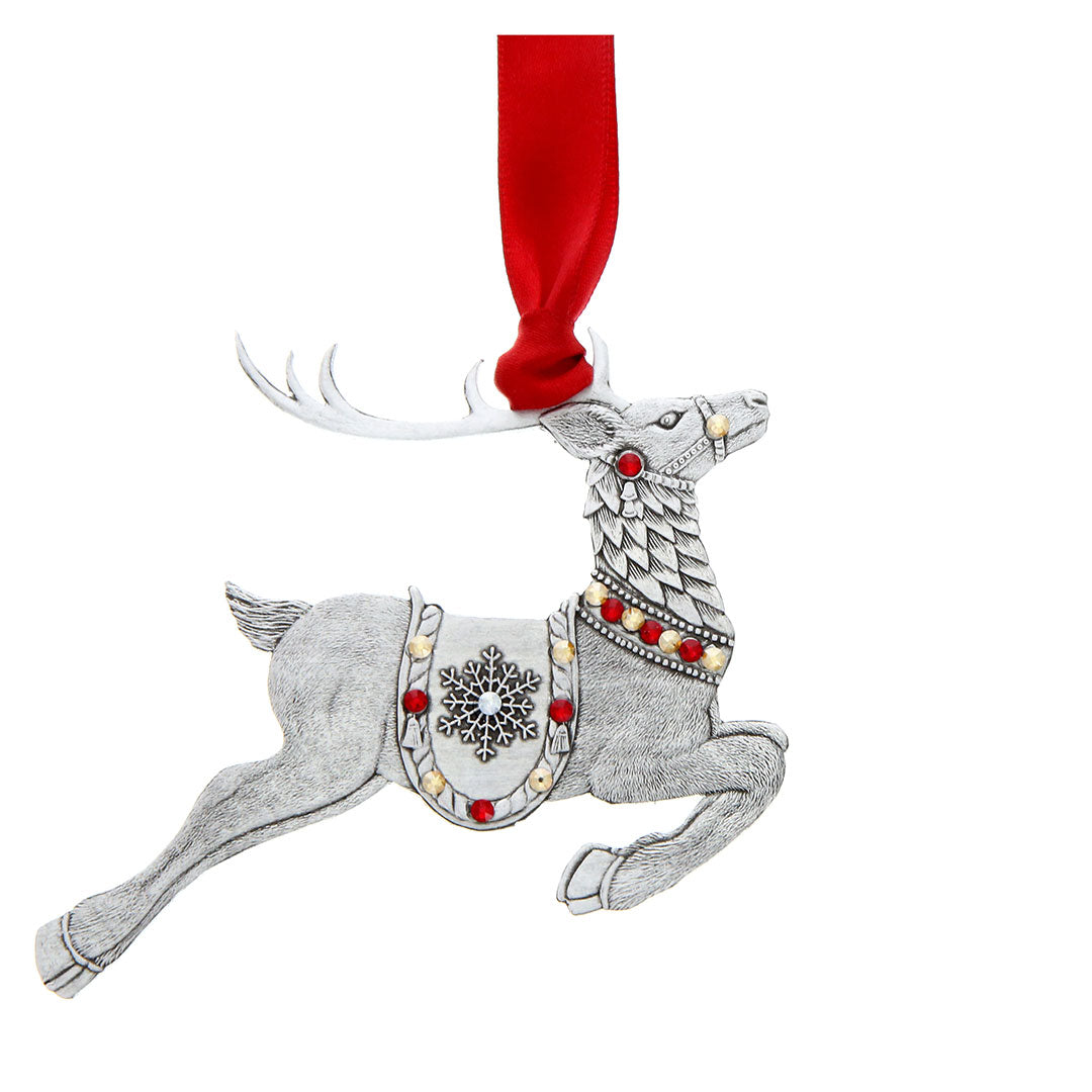 Merry Reindeer Ornament (Aluminum)