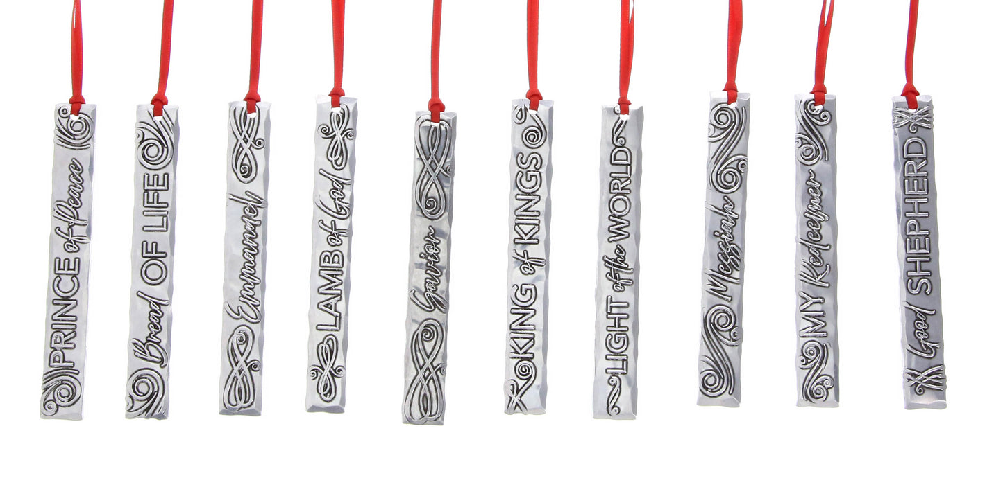 Names of Jesus Icicle Ornament Set (10 Pieces)