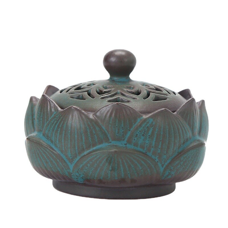 Lotus Ceramic Coil Incense Censer Holder