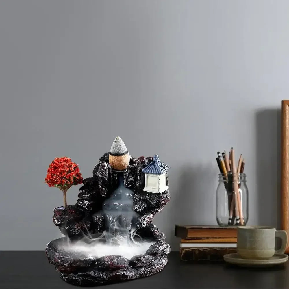 Waterfall Backflow Incense For Home And Office Decoration With Incense Cones