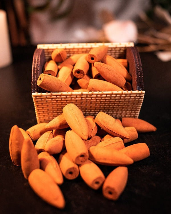 Serene Sandalwood Backflow Incense Cones (50pcs)