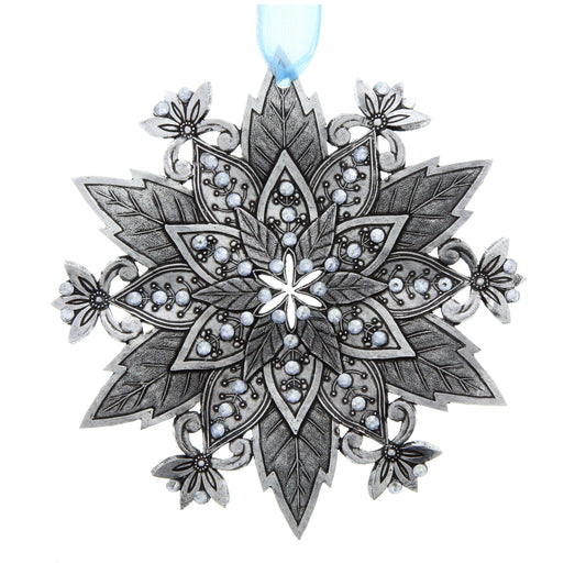 Snow Crystal Poinsettia Ornament (Aluminum)