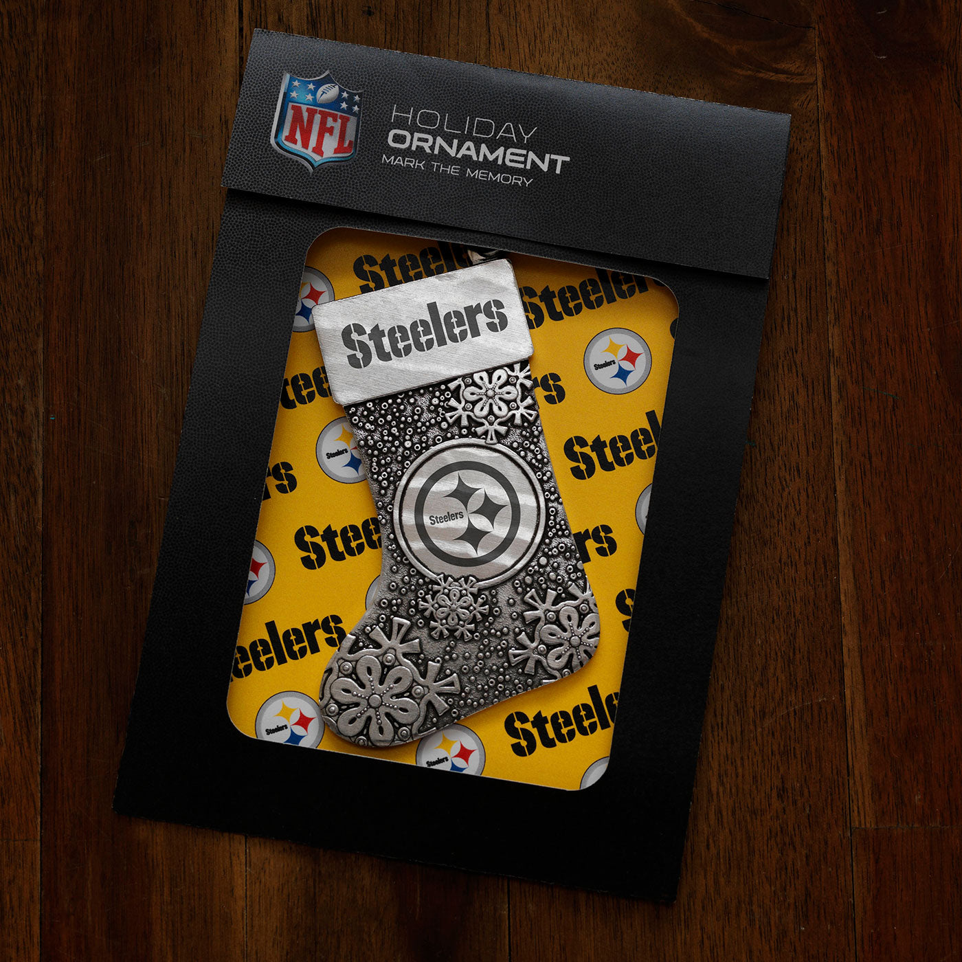 Pittsburgh Steelers Snowflake Stocking Ornament