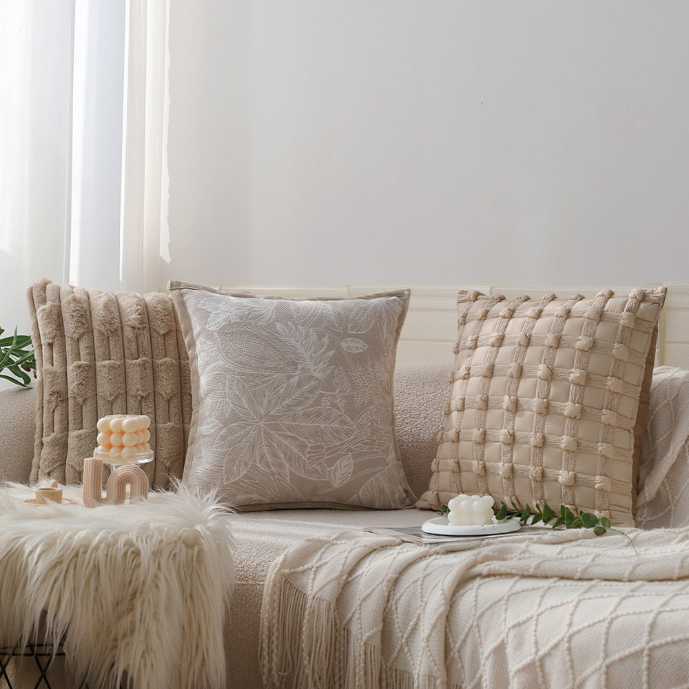 Pack of 2 18"x18" Luxurious Textured Decorative Throw Pillow Set optional of inserts