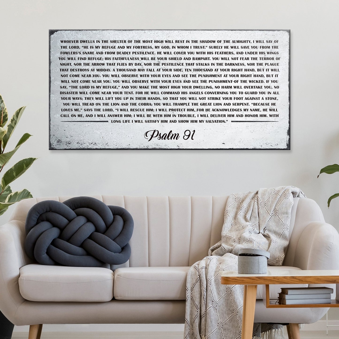 Psalm 91: 'Whoever Dwells in the Shelter of the Most High' Sign - Inspirational Christian Wall Art , Religious Decor