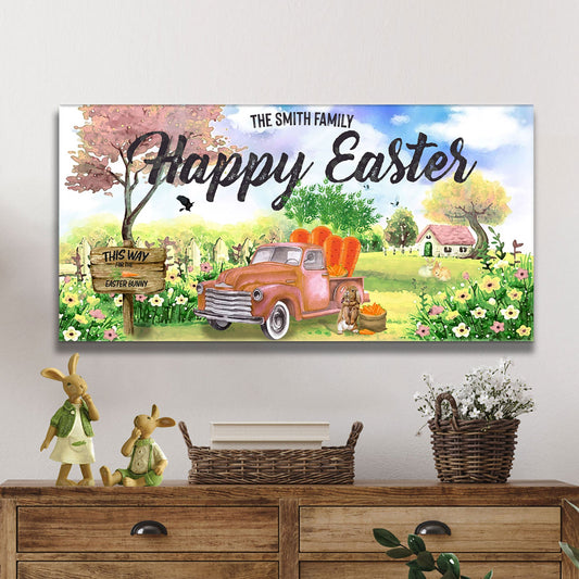 Family Happy Easter Sign
