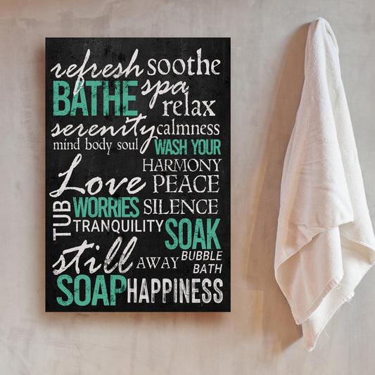 Refresh Soothe Bathe Bathroom Sign