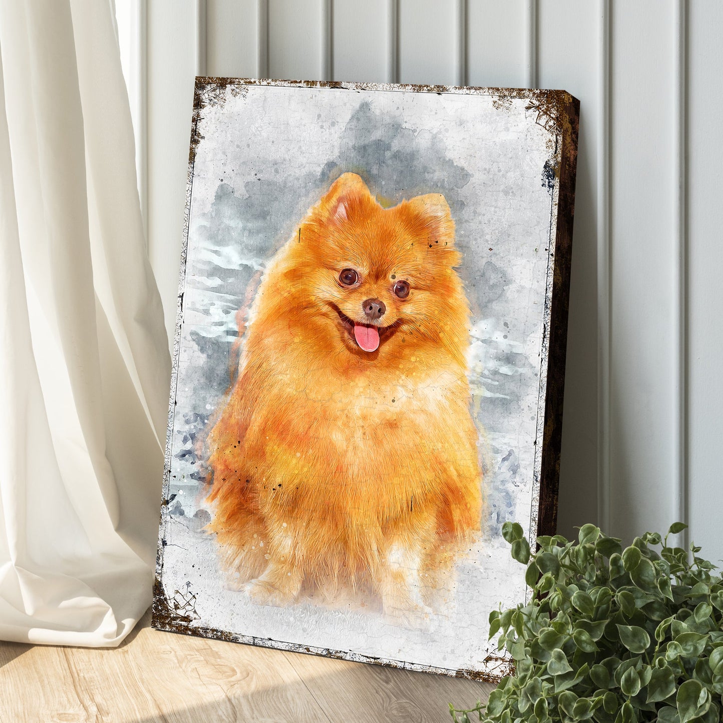 Pet Watercolor Portrait Sign II
