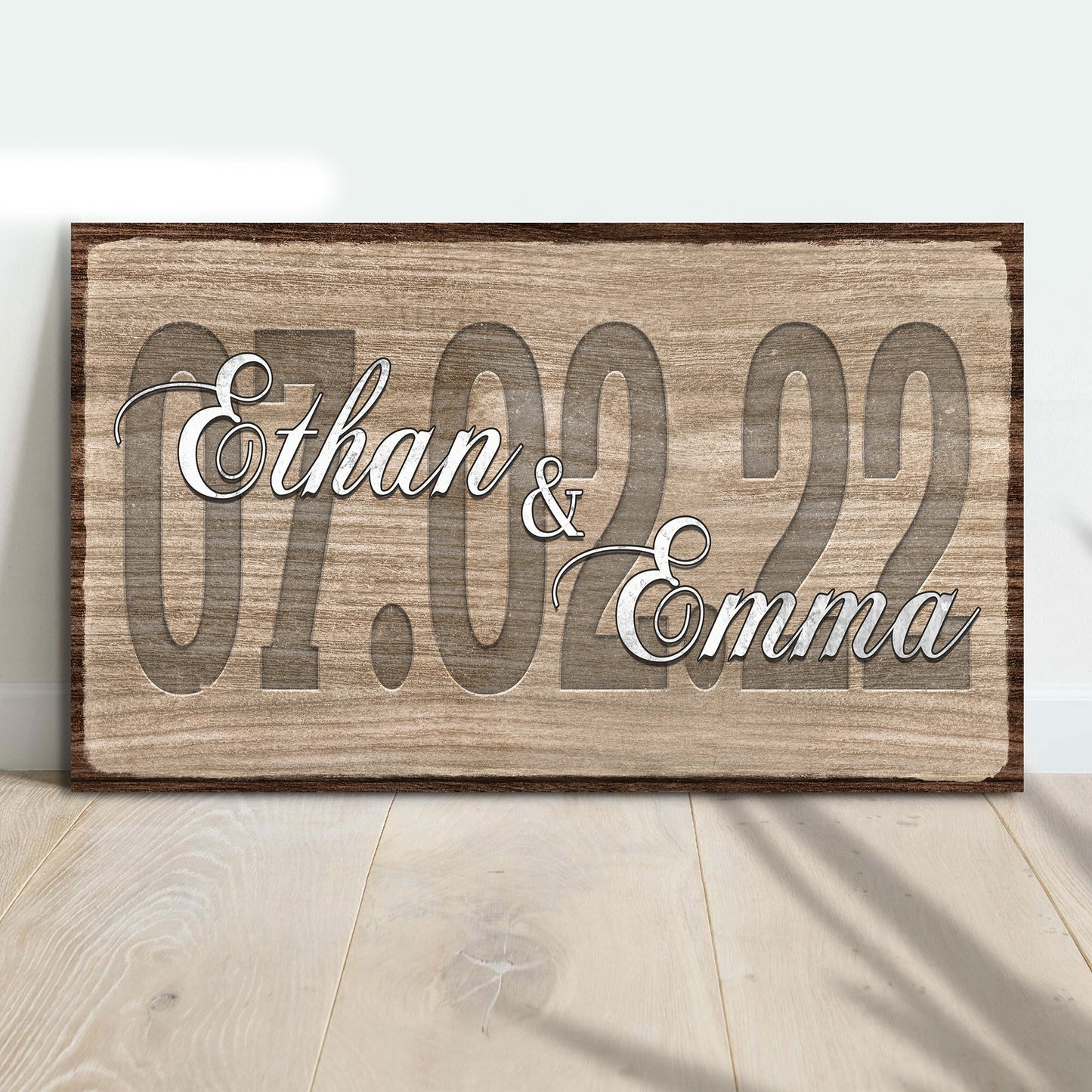 Couple Wedding Date Sign