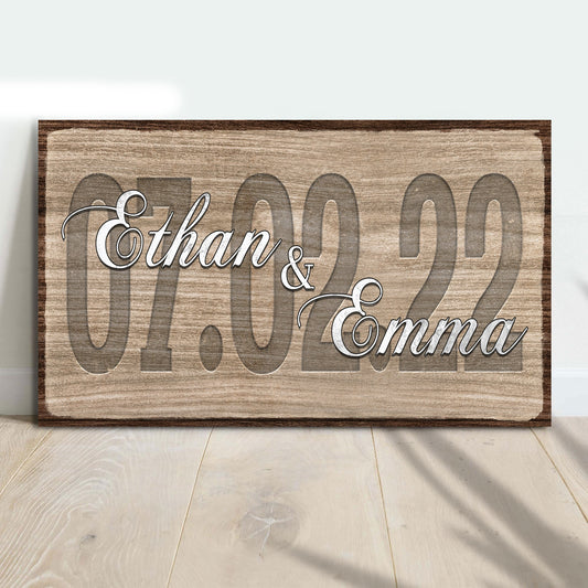 Couple Wedding Date Sign
