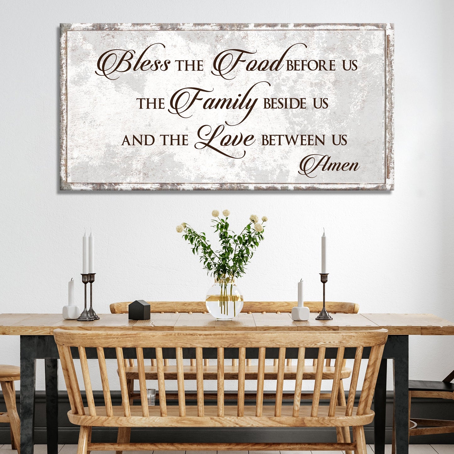 Bless Our Food, Family, And Love Sign