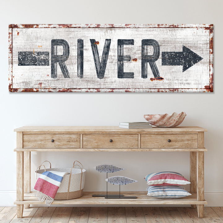 River Arrow Sign