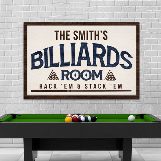 Rack Em Stack Em Billiards Room Sign II