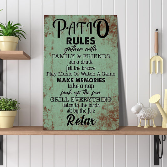 Patio Rules Sign V