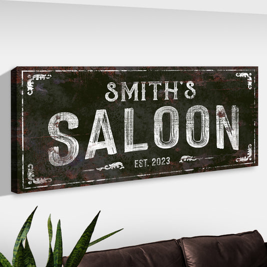 Family Saloon Vintage Sign