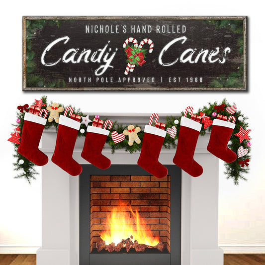 North Pole Candy Canes Sign