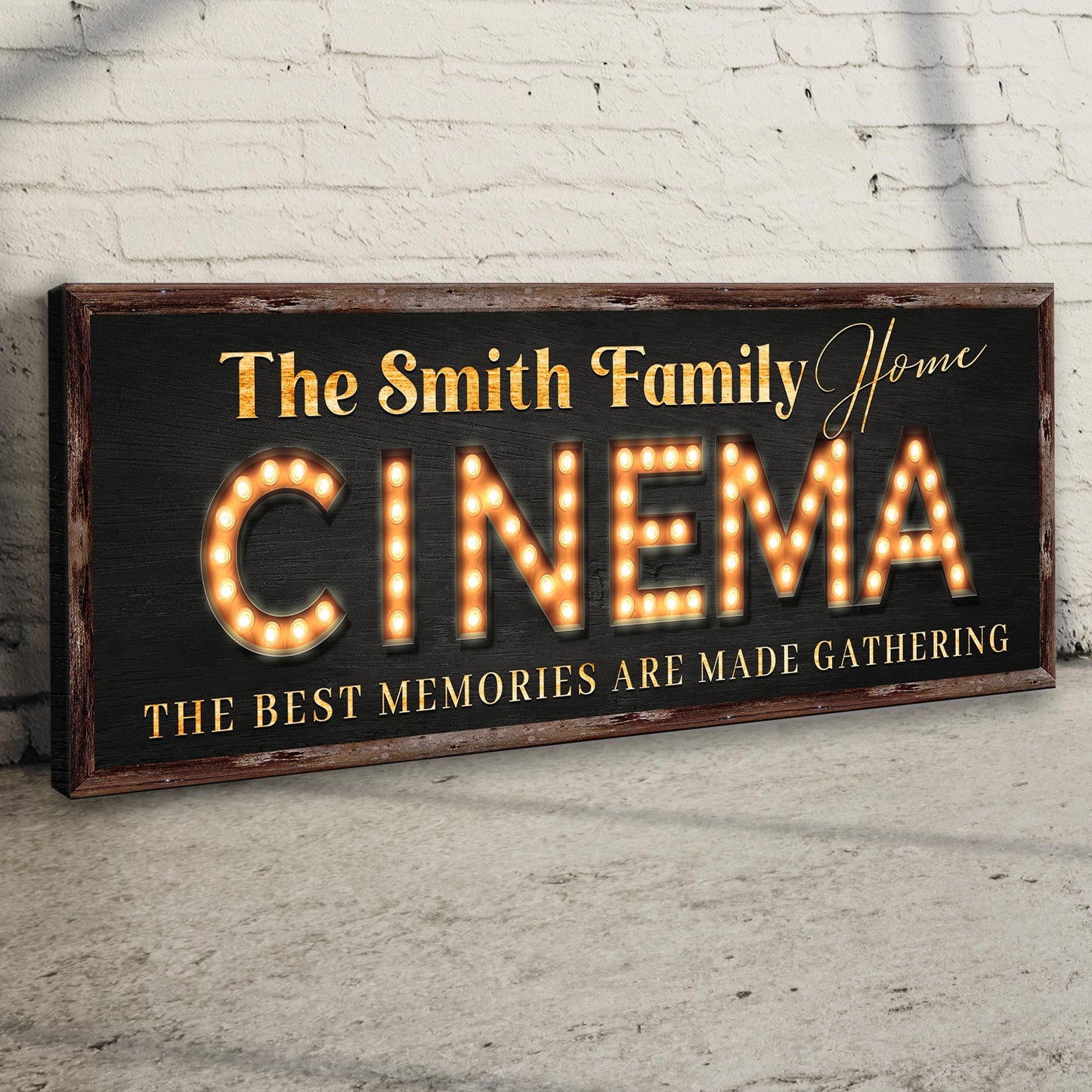 Family Home Cinema Sign