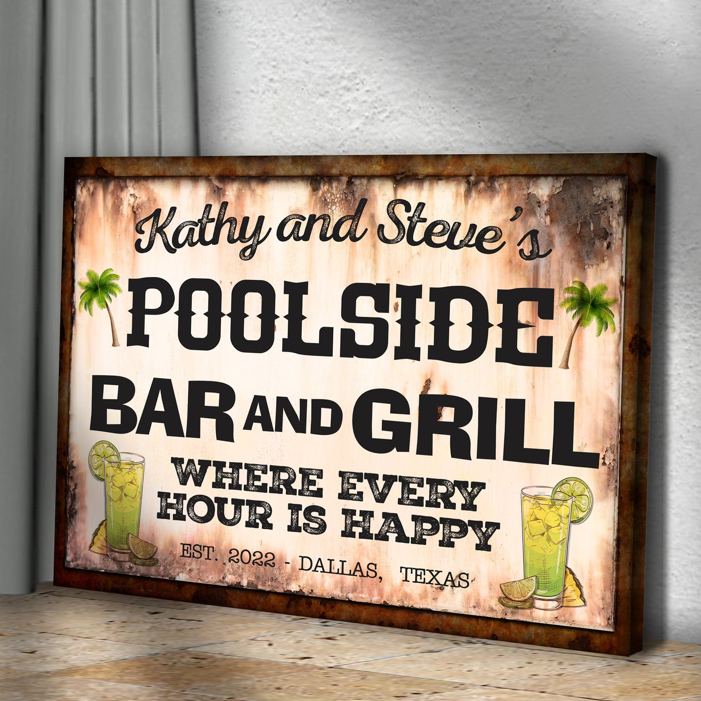 Poolside Bar And Grill Sign III
