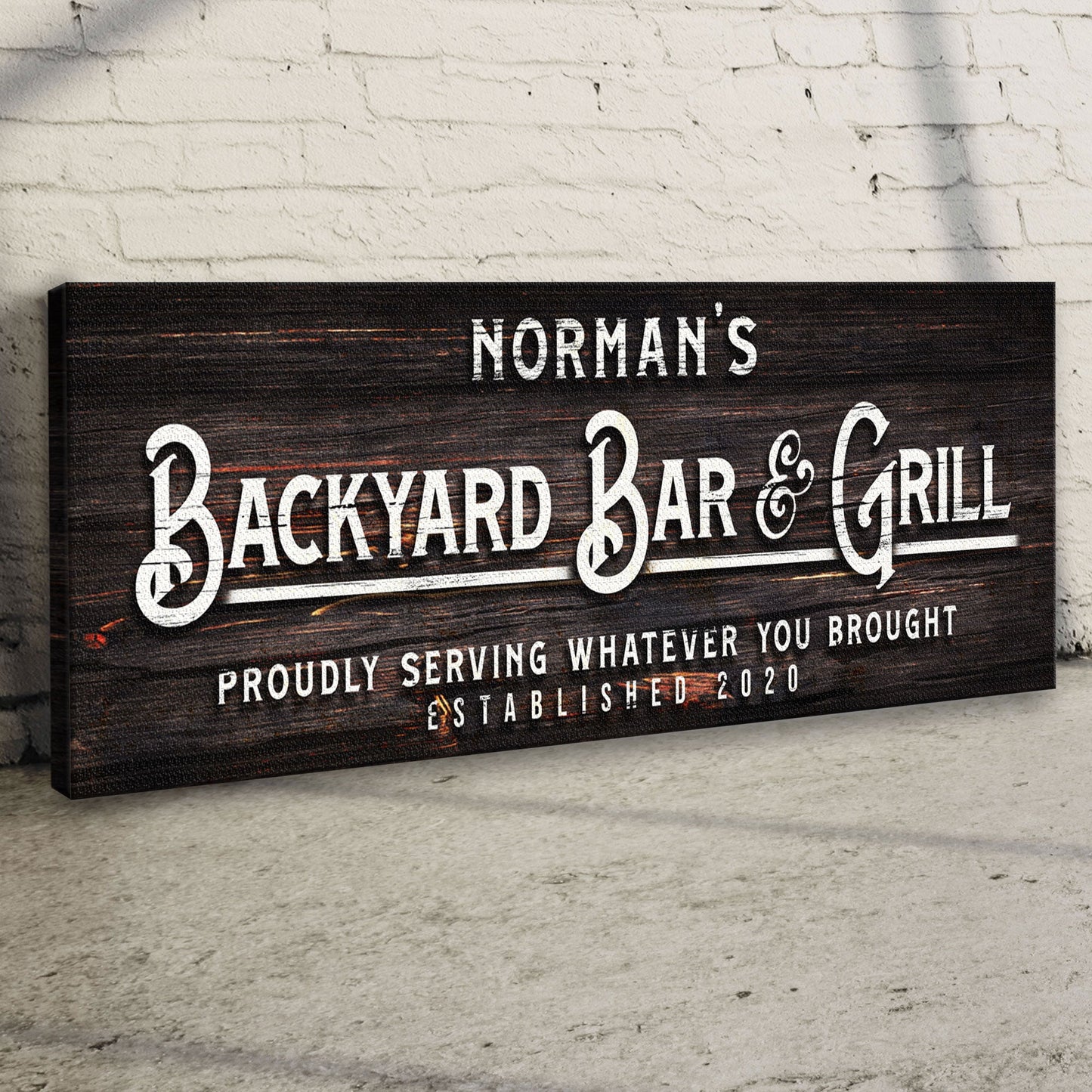 Custom Backyard Bar and Grill Sign: Custom Bar Signs for Home Bar – Perfect for Outdoor Man Cave Decor